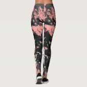 Rosa, grau und weißer Marmor Leggings (Rückseite)