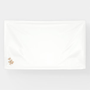 Rosa, graubraune Illustration Vinyl Banner