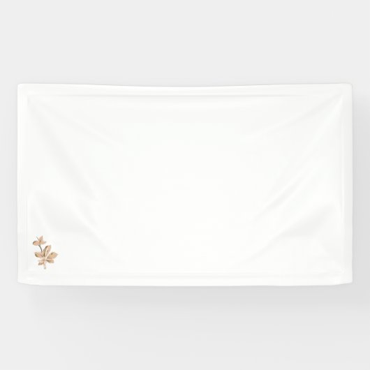 Rosa, graubraune Illustration Vinyl Banner (Horizontal)