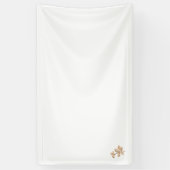 Rosa, graubraune Illustration Vinyl Banner (Vertikal)