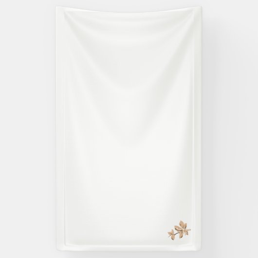 Rosa, graubraune Illustration Vinyl Banner (Vertikal)