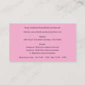 Rosa graue blaue medizinische Clogs Uniform Visitenkarte (Rückseite)