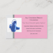 Rosa graue blaue medizinische Clogs Uniform Visitenkarte (Vorderseite)