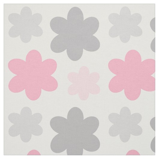 Rosa graue Blume Stoff (Muster)