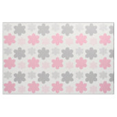 Rosa graue Blume Stoff (Fat Quarter (45,7 x 55,9 cm))