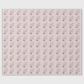 Rosa graue Blumenmutter Geschenkpapier (Flach)