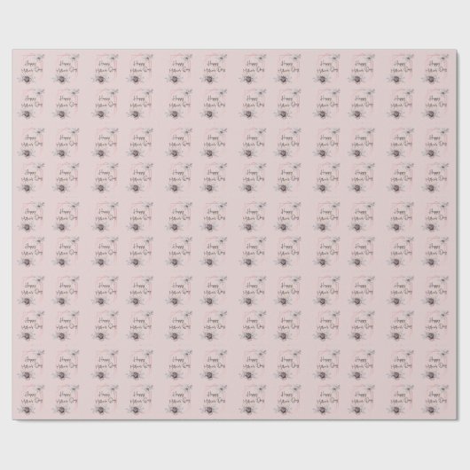 Rosa graue Blumenmutter Geschenkpapier (Flach)