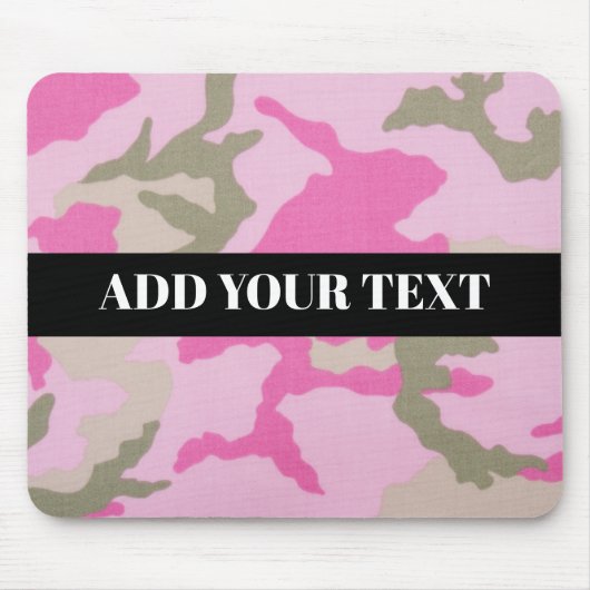 Rosa Graue Camouflage-Militärmuster-Mauspad Mousepad (Vorne)