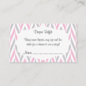 Rosa graue Elefantenspülung Windelwanne 2 Begleitkarte (Rückseite)