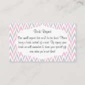 Rosa graue Elephant Babydusche Buchanfrage 2 Begleitkarte (Rückseite)