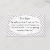 Rosa graue Elephant Babydusche Buchungsanfrage Begleitkarte (Rückseite)