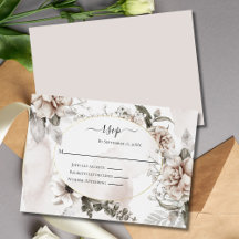 Rosa Graue Florale Elegante Hochzeit