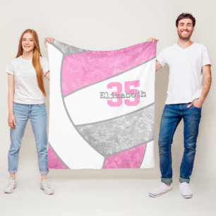 Rosa graue Girl-Volleyball w athlete individuelle  Fleecedecke