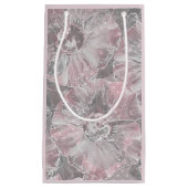 Rosa graue, große Blume Kleine Geschenktüte (Vorderseite)