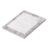 Rosa graue, große Blume Notizblock (Rotiert)