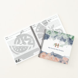 Rosa Graue grüne Wasserfarbe Teppichboden Rezept Notizblock