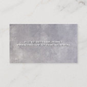 Rosa graue Grunge Textur Visitenkarte (Rückseite)