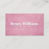 Rosa graue Grunge Textur Visitenkarte (Vorderseite)