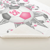 Rosa-graue, gürtelförmige Fußballbummlerdekor Sherpadecke (3/4)