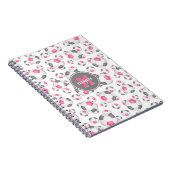 Rosa graue gürtelförmige Sportart Fußball personal Notizblock (Rechte Seite)