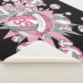 Rosa graue gürtelige Volleyballstars personalisier Sherpadecke (3/4)