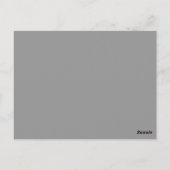 Rosa/graue Herzkarte Postkarte (Rückseite)