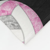 rosa graue I-Liebe Volleyballtextmuster Fleecedecke (Ecke)
