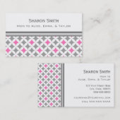 Rosa graue Kreis-Muster-Mama-nennende Karten (Vorne/Hinten)