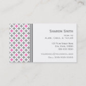 Rosa graue Kreis-Muster-Mama-nennende Karten (Rückseite)