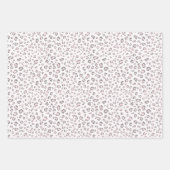 Rosa, graue Leoparden und Kariert Geschenkpapier Set (Vorderseite 2)