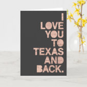 Rosa graue Liebe Sie nach Texas und zurück Karte (Gelbe Blume)