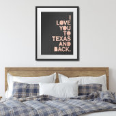 Rosa graue Liebe Sie nach Texas und zurück Poster
