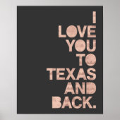 Rosa graue Liebe Sie nach Texas und zurück Poster (Vorne)