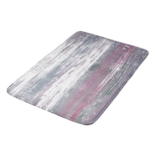 Rosa graue Linien Badematte (Schrägansicht)