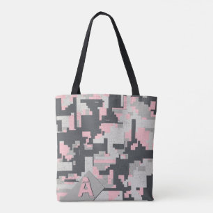 Rosa graue Militärsteine mit Ihrer Monogram Tasche