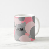 Rosa-graue Moleküle Kaffeetasse (VorderseiteRechts)
