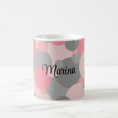 Rosa-graue Moleküle Kaffeetasse (Mittel)