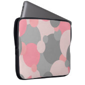 Rosa graue Moleküle Laptop-Tasche Laptopschutzhülle (Vorne Rechts)