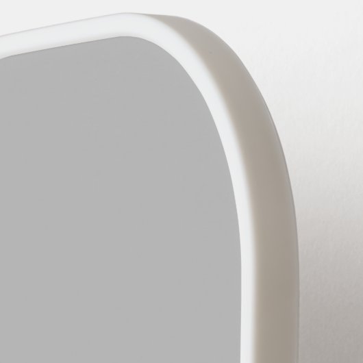 Rosa graue Monogramm Aquarellfarbe Blume grau Pickleball Schläger (Linke Seite)