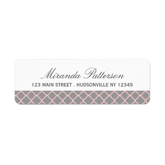 Rosa + Graue Quatrefolienanschrift (Vorne)