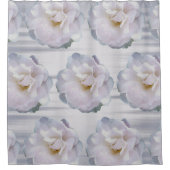 Rosa graue Rose Duschvorhang (Vorderseite)