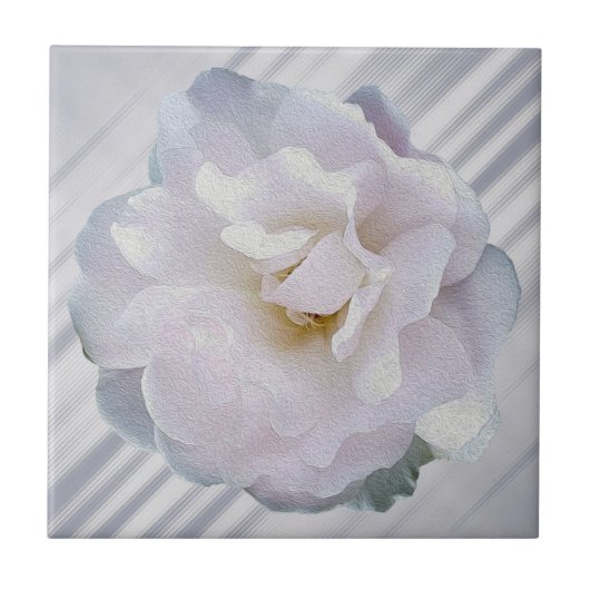 Rosa graue Rose Fliese (Vorderseite)