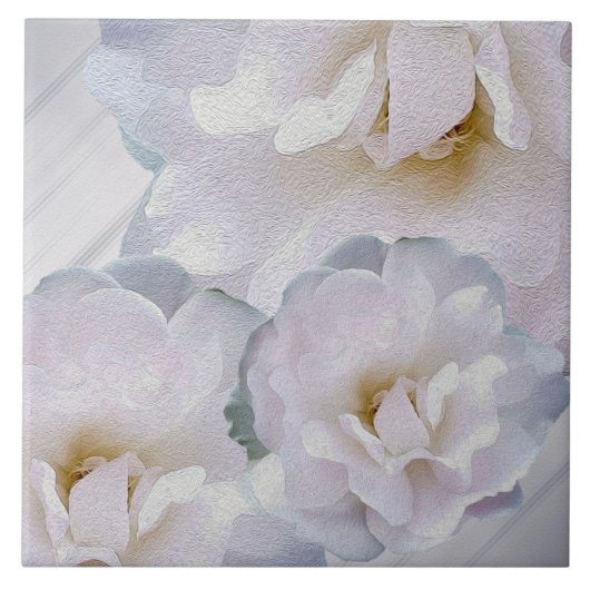 Rosa graue Rose Fliese (Vorderseite)