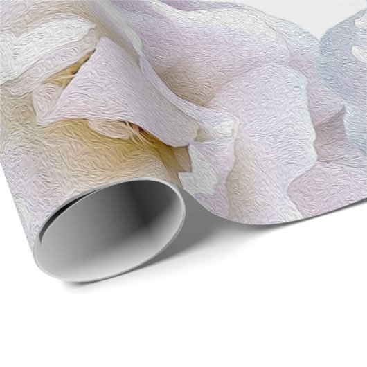 Rosa graue Rose Geschenkpapier (Rolleneckpunkt)