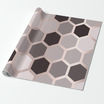 Rosa graue Rose Gold Geometry Honeycomb Hexagon