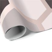 Rosa graue Rose Gold Geometry Honeycomb Hexagon Geschenkpapier (Rolleneckpunkt)