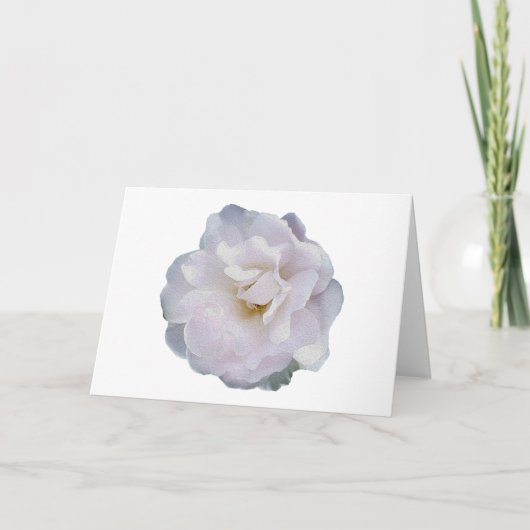 Rosa graue Rose Karte (Vorderseite)