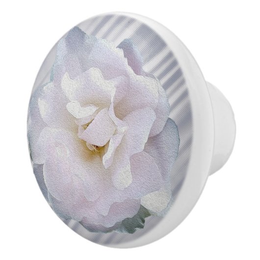 Rosa graue Rose Keramikknauf (Rechts)