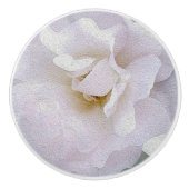 Rosa graue Rose Keramikknauf (Vorderseite)