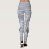 Rosa graue Rose Leggings (Rückseite)
